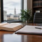 Financement des PME : code juridique ouvert à côté d'un contrat de financement sur un bureau d'avocat belge
