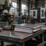 Réorganisation judiciaire : atelier industriel belge silencieux avec machines à l'arrêt