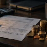 VVPRbis distribution de dividendes : relevé de compte et pièces de monnaie euro