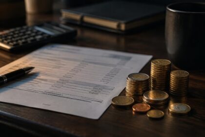 VVPRbis distribution de dividendes : relevé de compte et pièces de monnaie euro